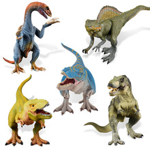 Большой размер Юрского периода Дикая Жизнь Красочные динозавр пластиковые игрушки игры тираннозавр рекс модель фигурки дети мальчик подарок домашний декор 2024 - купить недорого