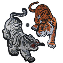 Tuba-Apliques bordados de tigre del sur de China, Parches para planchar para niños, pegatinas de ropa, Parches de insignias de animales bonitos 2024 - compra barato
