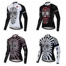 2018 Мужская зимняя велосипедная рубашка с длинным рукавом, велосипедная рубашка для езды на открытом воздухе, MTB Ropa Ciclismo, велосипедная одежда, спортивные майки для езды на велосипеде 2024 - купить недорого