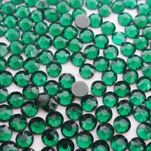 AAAA SS6~SS30 Emerald DMC Hot Fix Crystal Rhinestones flatback Iron-on loose bead for nail hat shoe clothing phone decorations 2024 - buy cheap