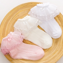 Baby Girls Tutu Socks Bow Lace Newborn Infant Frilly Sock Cotton Short Socks 2024 - buy cheap
