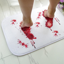 non slip bloody bath mat microfiber memory foam bath mat creative the blood footprint antiskid mat terror floor door mat49 2024 - buy cheap