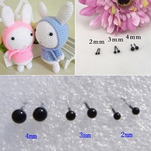 Black 150 Pair Glass Safety Eyes For Teddy Bear Dolls Animal Felting 2/3/4mm 2024 - buy cheap