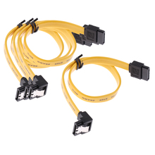4x SATA III кабель передачи данных 6,0 Гбит/с защелкой 11,8 ''/30 см 90 градусов 2024 - купить недорого