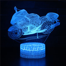 Motorcycle 3d Night Lamp Novelty Led Stereo Decorative Table 3D Lamp Creative Gift Usb 3D Led Night Light 2024 - buy cheap