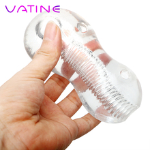 VATINE Penis Exercise Transparents Soft Jelly Sex Toys TPE Sex Shop Male Masturbator for Men Adult Products 2024 - buy cheap