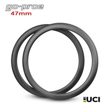 700c Carbon Fiber 47mm UD Matte Finishing  Cycling  Road  Rim  Clincher Tubular Tubeless With 3k Brake Surface 2024 - buy cheap