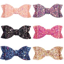 ncmama 2Pcs/lot Glitter Hair Bows Clips for Girls Princess Hairgrips Hairpins Handmade Boutique Kids Headwear Hair Accessories 2024 - buy cheap