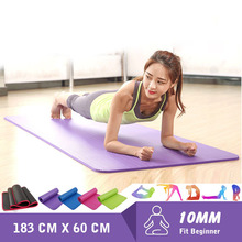 Iniciante 10mm Yoga Mats 183cm x Nrb 61cm de Alta Qualidade Não-deslizamento Tapetes de Esportes Das Mulheres Para insípido de Fitness Pilates Ginásio Exercício Almofadas 2024 - compre barato