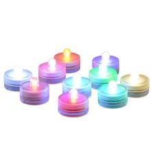 36pcs*ONE Submersible LED Light RGB LED Luminous Circular Candle Lights Change Battery Waterproof for Home Vase Decoration 2024 - buy cheap