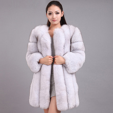 NEW Winter Woman Fluffy Faux Fur Coat Qualified Thick Imitated Fox Fur Overcoat Female Warm Outwear 2024 - buy cheap