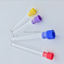 15x150mm 50pcs/lot Plastic test tube with color plug clear lab tube U-shaped bottom PS labware for scientific experiment 2024 - buy cheap