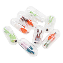 10Pcs/Lot Transparent Capsule Shell Plastic Pill Container Pill Cases Bottle Splitters Capsule Figurines Diy Accessories 2024 - buy cheap