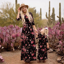 Vestido largo a juego para madre e hija, ropa de madre e hija, Floral, informal, a juego 2024 - compra barato