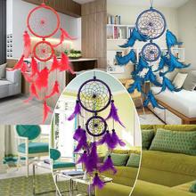 Beautiful 40cm Wind Chimes Handmade Indian Dream Catcher Net With Feathers Wall Hanging Dreamcatcher Craft Gift Home Decoration 2024 - buy cheap
