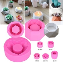 5 Types Art Flower Pot Silicone Mold DIY Garden Planter Mold Home Office Decor Flower Pots Accessories 2024 - buy cheap