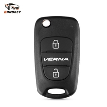 Dandkey раскладной чехол для автомобильного ключа с 3 кнопками для Hyundai VERNA, без ключа, пульт дистанционного управления, чехол Fob с лезвием TOY40 2024 - купить недорого