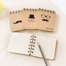 Portable 100 Sheets Kawaii Kraft Cover Mini Coil Book Sketchbook Notebook Journal Paper Weekly Planner Stationery 01719 2024 - buy cheap