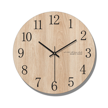 Arabic Numeral Design Round Wooden Digital Wall Clock Fashion Silent Living Room Wall Decor Saat Home Decoration Watch Wall Gift 2024 - buy cheap