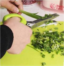 19cm Minced 5 Layers Spices Cook Basil scissor Herb Kitchen Chopped Shredded Rosemary Scallion Cutter Laver tool cut 2024 - buy cheap