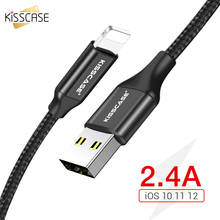 KISSCASE 2.4A Fast Charging USB Cable for iPhone X XS Max XR Weaving Cord Data Cable for iPhone 7 8 6 6S Plus Charger Adapter 2024 - buy cheap