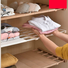 30CM Width Flexible Plastic Wardrobe Rack Storage Organizer Scalable Space Saving Bedroom Closet Shelves Kitchen Cabinet Holders 2024 - buy cheap