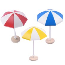 Modelo de guarda-chuva de praia para 1/12 dollhouse plástico guarda-chuva casa de bonecas jardim & bolo acessórios crianças fingir jogar brinquedo vermelho azul 2024 - compre barato