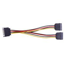 15Pin SATA порт в 2 15 pin распределитель SATA кабель удлинитель адаптер питания кабель 2024 - купить недорого