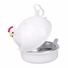 Hervidor de huevos en forma de pollo para microondas, hervidor de acero inoxidable para 4 huevos, herramienta de cocina, utensilios de cocina 2024 - compra barato