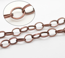 Lovely 4M Copper Tone Links-Opened Chains Findings 8x6mm (B15276) 2024 - buy cheap