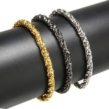 New Stylish Twist Circle Chain Bracelets for Men Women Twisted Charm Bracelet Fashion Hip Hop Jewelry 3 Colors 2024 - buy cheap