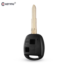 KEYYOU 2 Button Remote Replacement Car Key Shell Case For Toyota Yaris Uncut Blade Left Blade 2024 - buy cheap