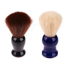 Escova de barbear masculina para salão de beleza, cabelo macio, escova de barbear facial, escova de limpeza de espuma para barba, 1 peça 2024 - compre barato
