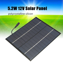 Mini painel solar de 5.2w com células solares policristalinas, sistema de carregamento de bateria com resina epóxi e saída de cc 2024 - compre barato