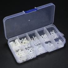 Kit de tornillos y tuercas hexagonales de nailon, surtido blanco, espaciador de separación, con funda de plástico, M2, M2.5, M3, M4, M5, 150 Uds. 2024 - compra barato
