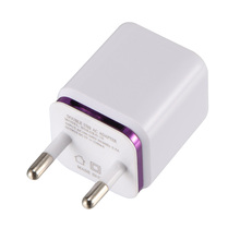 Adaptador de corriente de color caramelo 3.1A, 2 en 1, puerto USB, enchufe de la UE/EE. UU., cargador de pared para viaje y casa para cargador de teléfono 2024 - compra barato