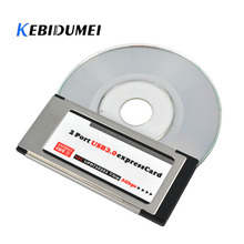 Kebidumei PCI Express Card Dual 2 Port USB 3.0 Express Card 34mm Slot Express Card PCMCIA Converter Hidden Adapter for Laptop PC 2024 - buy cheap