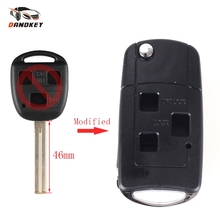 Dandkey Modified Remote Flip Key Shell 3 Button Fob Folding Key Case Cover For Lexus IS200 GS300 SC430 RX300 LS400 Replacement 2024 - buy cheap
