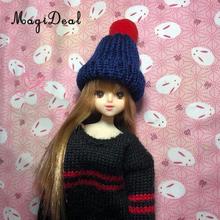 New Arrival Winter Knit Beanie Hat with Pom Pom Accessories for 1/6 Scale Fashion Dolls Kids Toy Gift 2024 - buy cheap