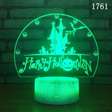 Halloween 3d Light Fixtures Pumpkin Lantern Creative Remote Decorative Led Night Lights Usb Led Lovely Cartoon Children's Toys 2024 - buy cheap