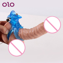 OLO Clitoris Stimulator Dildo Vibrator Penis Ring Powerful Waterproof Tongue Vibrating Cock Ring Sex Toys for Women Men 2024 - buy cheap