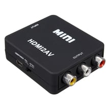 MINI adaptador HDMI a 3RCA CVBS, convertidor de vídeo compuesto AV, TV P3, VHS, VCR, DVD, negro 2024 - compra barato