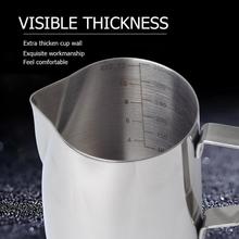 Stainless Steel Frothing Pitcher Pull Flower Cup Coffee Milk Mugs Milk Frother with Scale Latte Art Kitchen Tool Coffee Milk Cup 2024 - buy cheap