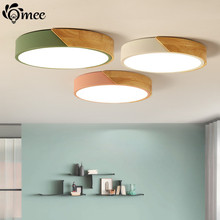 Lámpara de techo Led para sala de estar, luces de madera regulables de estilo nórdico Multicolor, accesorios de iluminación para dormitorio y cocina 2024 - compra barato