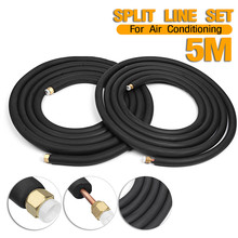 5M Air Conditioner Pipes Hose Fittings Pair Coil Tube Insulated Copper Pipe 1/4'' 3/8'' Add Fluoride Refrigerant Tube 2024 - buy cheap