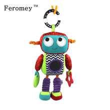 Sozzy Baby Plush Mobile Musical Rattle Toys Android Robot Baby Handing Toys for Newborn 0-12 month Early Educational Toys Doll 2024 - buy cheap