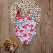 2018 Child Baby Toddler Girls Kids Flamingo One Piece Swimsuit Swimwear Bathing Suit Bikini Biquini 2024 - buy cheap