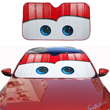 Big Eyes Cartoon Car Windshield  Aluminium Foil Color Sunshade Sun Visor Covers 2024 - buy cheap