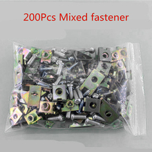 200pcs metal U Type clips Mixed Auto Car body door panel fastener fixed screw gasket fender 2024 - buy cheap