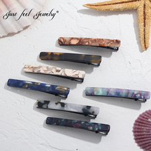 JUST FEEL 2019 Fashion Geometric Hair Clip For Women Girls Acrylic Resin Hairpins Elegant Female Barrettes Boho Hair Accessories 2024 - buy cheap